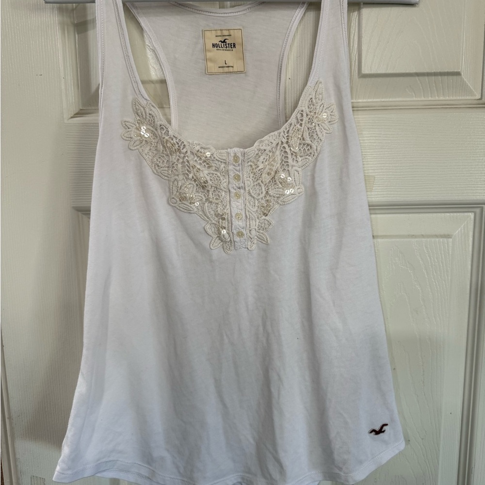 Hollister Ivory Lace - Y2K Tank Top